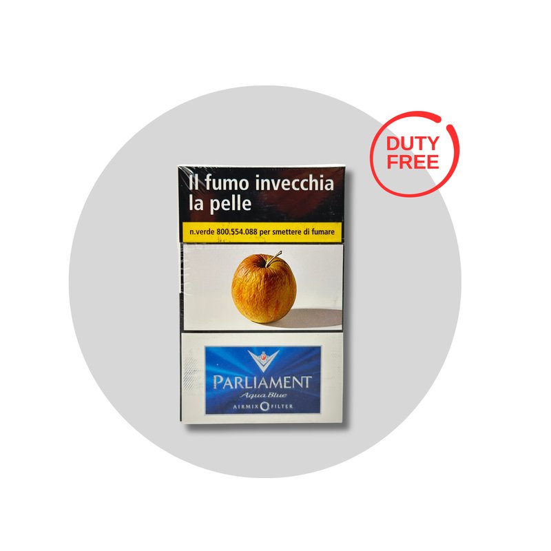 Parliament KS Aqua Blue King Size. Турбо фільтр. Вміст нікотину - 0,5 мг. Вміст смоли - 6 мг.